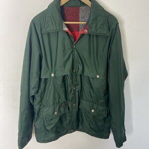 Thermo King Vintage Men M Hunting Jacket Plaid Wool Lined Nylon Shell
